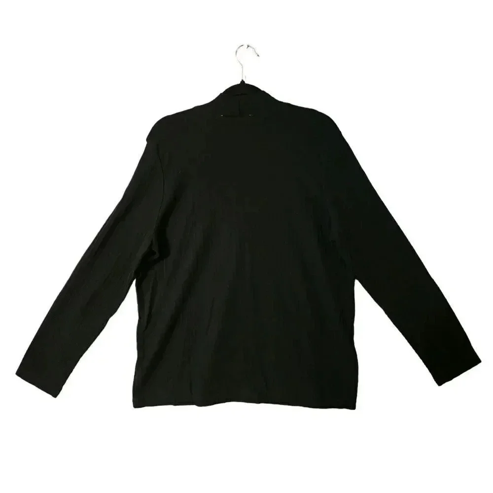 Nordstrom Women's Black Mock Neck Long Sleeve Stretchy Sweater Top Size 1X